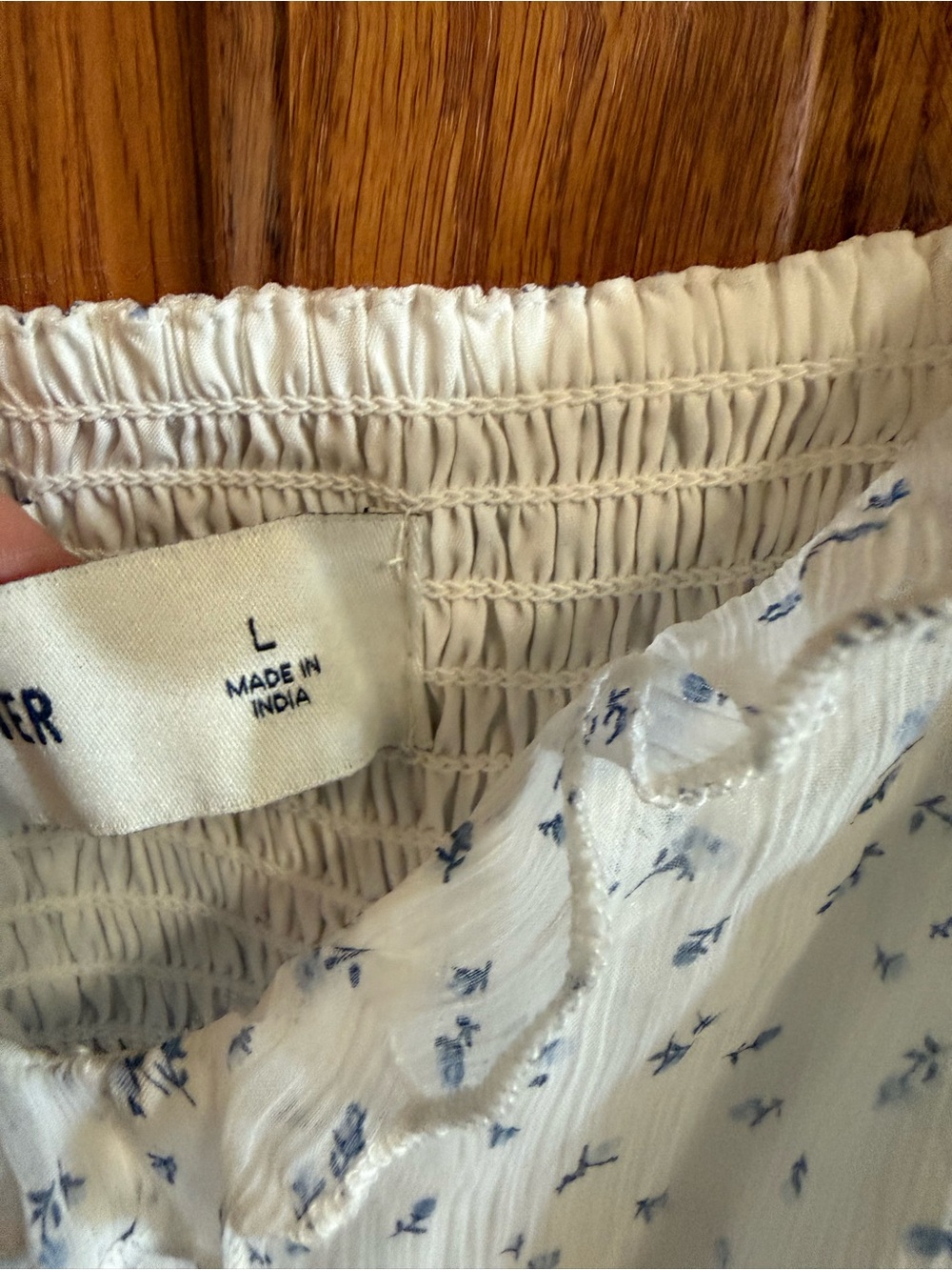 Hollister White Cami with Light Blue Floral Print - Picture 3 of 5